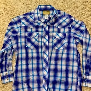 Wrangler Pearl snap men’s long sleeve shirt size XL